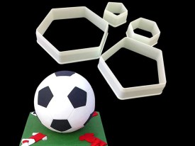 Set 4 cortantes hexagonales para pelota 